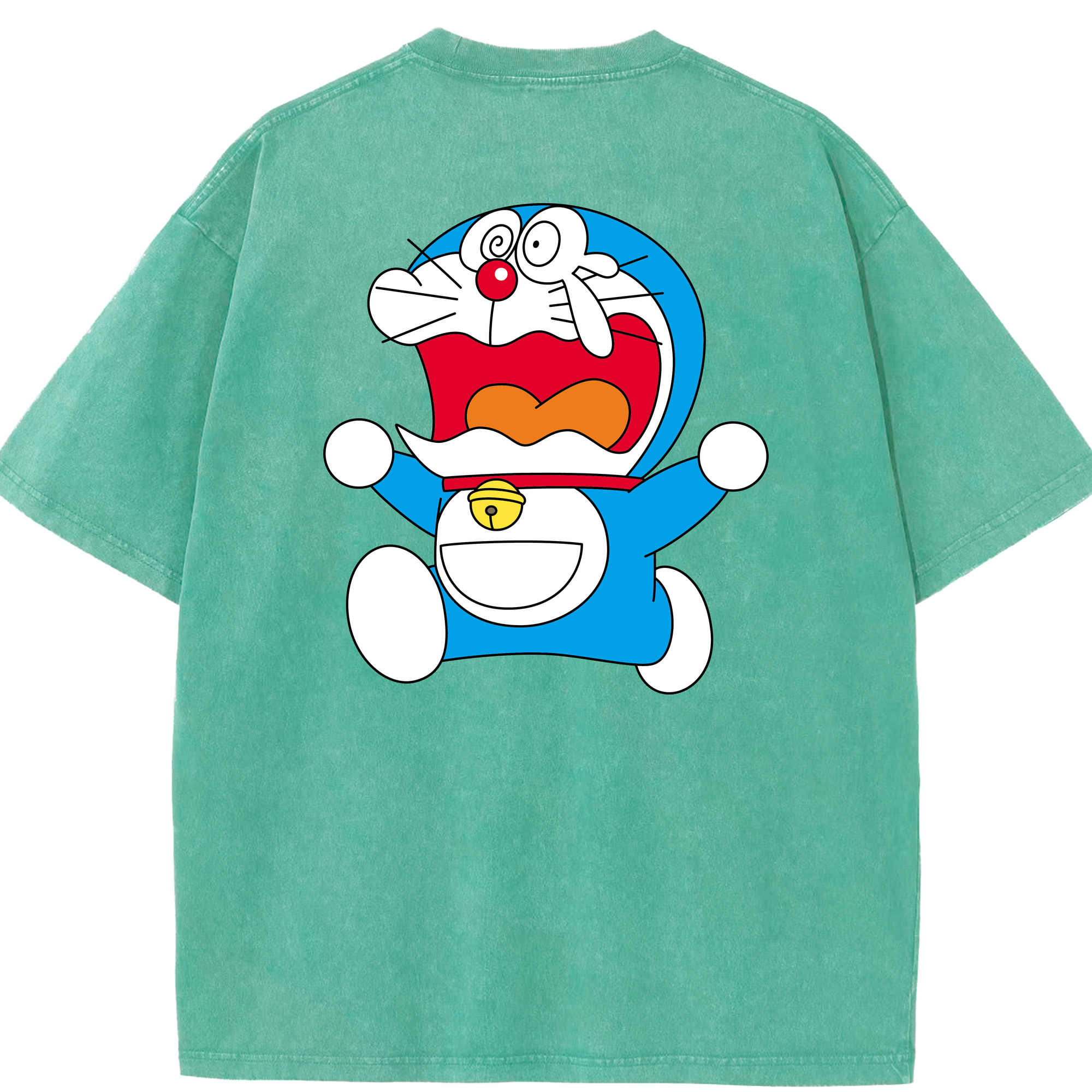 （画像用） ドラえもん Doraemon 綿100% ヴィンテージ風 半袖Tシャツ（背面プリント）